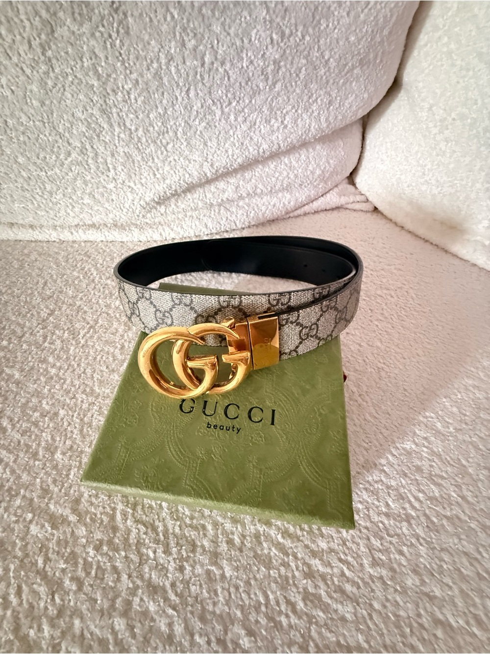 Authentic Gucci GG Marmont Reversible Belt